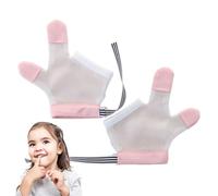 Deja de chuparse el pulgar para niños, protector de pulgar para el pulgar, 1 par de protectores de dedos resistentes a las mordeduras, guante transpirable antisucción para bebé, tapón ajustable