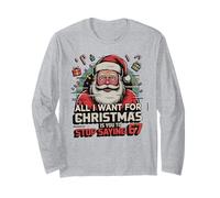 Deja de Decir 67 Todo LO Que Quiero Navidad Estudiantes Humor Six Seven Manga Larga