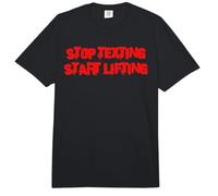 Deja de Enviar Mensajes de Texto Comienza a Levantar Pesas - Divertido Gimnasio Humor Cul Comfort Colors Adult Heavyweight T-Shirt