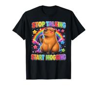 Deja de Hablar Comienza a Mogging Capybara Kawaii Camiseta