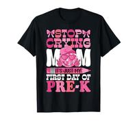 Deja de Llorar mamá, es mi Primer día de Preescolar de Regreso a la Escuela Camiseta