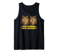 Deja de Mirar a mis Hooters Mujeres orgullosas Humor vergonzoso Camiseta sin Mangas