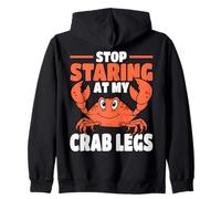 Deja de Mirar a mis Patas de Cangrejo Amante de los mariscos Comer Cangrejo Sudadera con Capucha