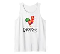 Deja de Mirar mi Polla - Amante Divertido del Pollo Gallo Camiseta sin Mangas
