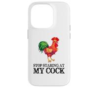 Deja de Mirar mi Polla - Amante Divertido del Pollo Gallo Carcasa para iPhone 14 Pro