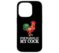 Deja de Mirar mi Polla - Amante Divertido del Pollo Gallo Carcasa para iPhone 14 Pro