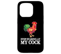 Deja de Mirar mi Polla - Amante Divertido del Pollo Gallo Carcasa para iPhone 15 Pro