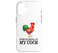 Deja de Mirar mi Polla - Amante Divertido del Pollo Gallo Carcasa para iPhone 16