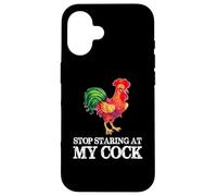 Deja de Mirar mi Polla - Amante Divertido del Pollo Gallo Carcasa para iPhone 16