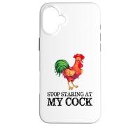 Deja de Mirar mi Polla - Amante Divertido del Pollo Gallo Carcasa para iPhone 16 Plus