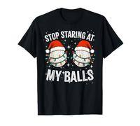 Deja de Mirar mis Bolas, Comedia Mens Christmas Golf Camiseta