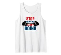 Deja de Pensar Comienza a Hacer motivación con Barra Camiseta sin Mangas