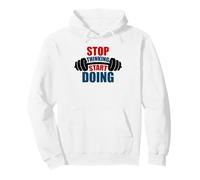 Deja de Pensar Comienza a Hacer motivación con Barra Sudadera con Capucha