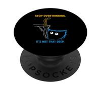 Deja de Pensar Demasiado Que no es Tan Profundo y sarcástico Minimalista PopSockets PopGrip Adhesivo