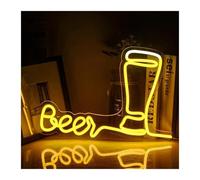 Deja de pensar y empieza a beber para el letrero neón luces LED personalizadas bar sala estudio restaurante lámparas pared arte(A)