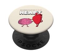 Deja de Pensar y Sigue tu corazón (gráfico Divertido) PopSockets PopGrip Adhesivo