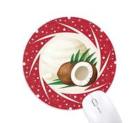 Deja el helado de coco helado Wheel mouse pad de goma roja redonda