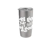 Deja ir y deja a Dios: Diseño Motivacional Vaso térmico de acero inoxidable de doble pared