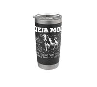 Deja Moo La sensación de que has escuchado este toro antes de vaca Vaso térmico de acero inoxidable de doble pared