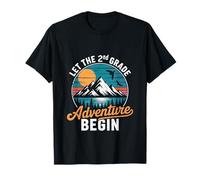 Deja que comience la aventura de segundo grado: estilo vintage de montaña Camiseta