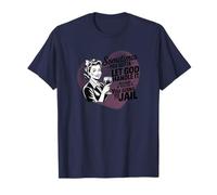 Deja que Dios lo Maneje Retro Ama De Casa Divertido Humor Mamá Camiseta
