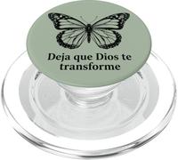 Deja Que Dios te transforme Mariposa Cristiano fe PopSockets PopGrip para MagSafe