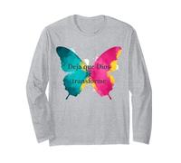 Deja Que Dios te transforme Mariposa fe Cristiana Manga Larga
