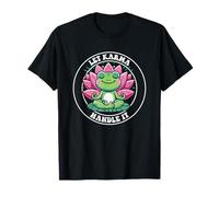 Deja Que el Karma lo maneje meditando Rana Lotus Zen Yoga Camiseta
