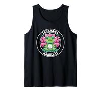 Deja Que el Karma lo maneje meditando Rana Lotus Zen Yoga Camiseta sin Mangas