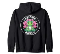 Deja Que el Karma lo maneje meditando Rana Lotus Zen Yoga Sudadera con Capucha