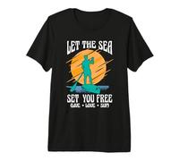 Deja Que el mar te fije Paddleboarding Stand Up Paddle Boarding Camiseta Premium