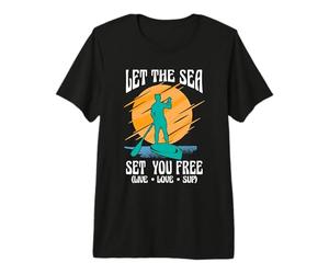 Deja Que el mar te fije Paddleboarding Stand Up Paddle Boarding Camiseta Premium