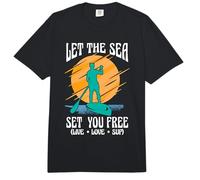 Deja Que el mar te fije Paddleboarding Stand Up Paddle Boarding Comfort Colors Adult Heavyweight T-Shirt
