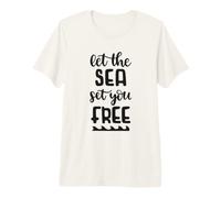 Deja Que el mar te libere Ocean Beach Waves Summer Camiseta Premium