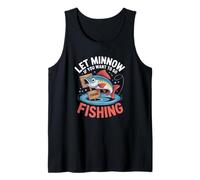 Deja que el pececillo si quieres ir a pescar, pescador Camiseta sin Mangas