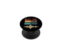 Deja Que el Ritmo Deje Caer la música Retro de DJ Wave Vintage PopSockets PopGrip Adhesivo