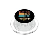 Deja Que el Ritmo Deje Caer la música Retro de DJ Wave Vintage PopSockets PopGrip para MagSafe