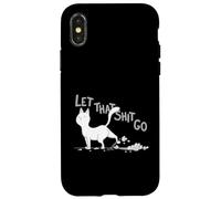 Deja que esas cosas vayan - Gato divertido deja ir a esa tontería - Amante de los gatos Carcasa para iPhone X/XS