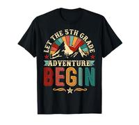 Deja Que la Aventura de Quinto Grado comience Retro Primer día de Escuela Camiseta