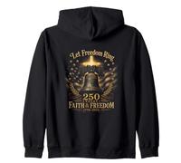 Deja Que la Libertad suene 250 años Fe y Libertad 1776 2026 Sudadera con Capucha