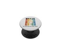 Deja Que la música Sea tu micrófono Retro de Voz PopSockets PopGrip Adhesivo