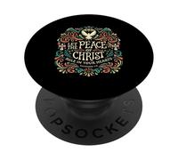 Deja Que la Paz de Cristo gobierne en Tus Corazones Fe Cristiana PopSockets PopGrip Adhesivo