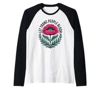 Deja Que Las Personas Trans florezcan - Vibrant Pride Ally Flower Pretty Camiseta Manga Raglan