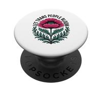 Deja Que Las Personas Trans florezcan - Vibrant Pride Ally Flower Pretty PopSockets PopGrip Adhesivo