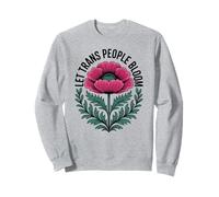Deja Que Las Personas Trans florezcan - Vibrant Pride Ally Flower Pretty Sudadera