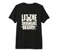 Deja Que Las travesuras comiencen Clover Horseshoe Party Joke Camiseta Premium