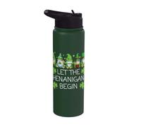 Deja que las travesuras comiencen los gnomos irlandeses - Día de San Patricio Stainless Steel Insulated Water Bottle