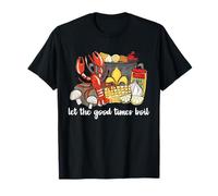Deja que los buenos tiempos hiervan divertida temporada de cangrejos de río Camiseta