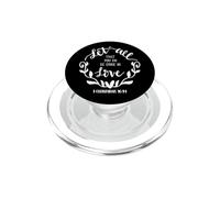Deja Que Todo lo Que Haces se Haga en Amor Biblia Cristiana Dios PopSockets PopGrip para MagSafe