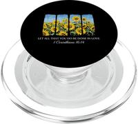 Deja Que Todo lo Que Haces se Haga en Amor Cristiano Creyente PopSockets PopGrip para MagSafe